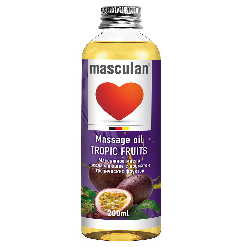 Масло массажное Masculan расслабляющее с ароматом тропич фруктов, 200 мл, арт 13368