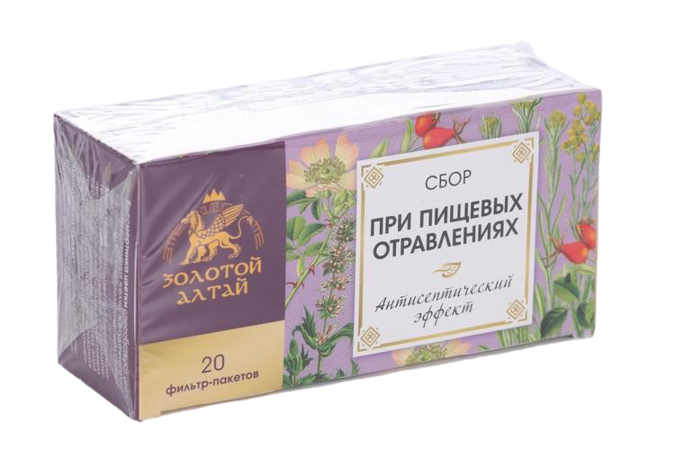 Сбор Золотой Алтай При пищевых отравлениях, 1,5 г, 20 шт