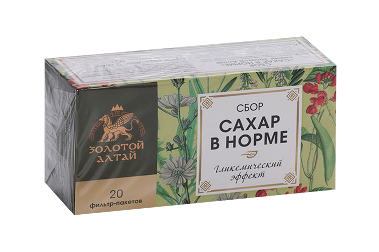 Сбор Золотой Алтай Сахар в норме, 1,5 г, 20 шт
