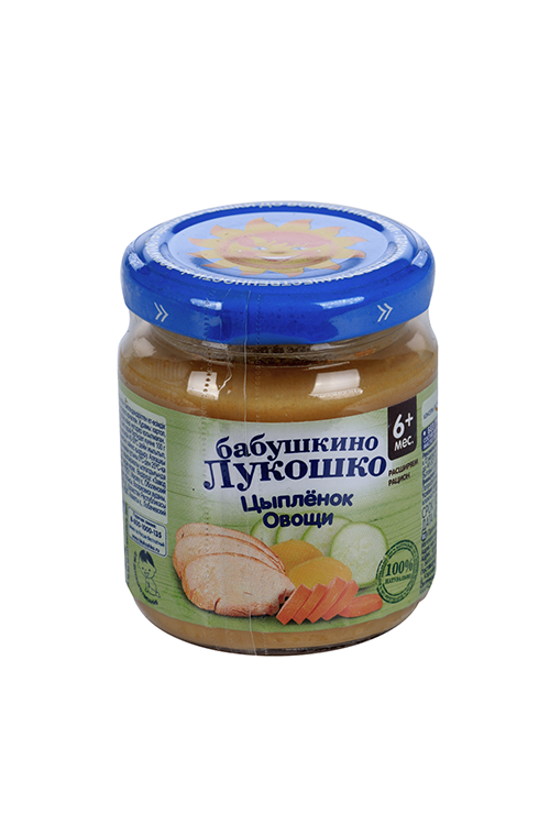 Пюре Бабушкино Лукошко Рагу овощное с цыпленком, 100 г