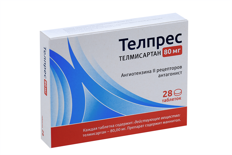 Телпрес 80 мг, 28 шт, таблетки