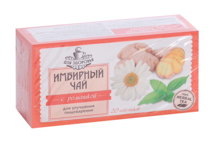 Имбирный чай с ромашкой д/улучшения пищеварения, 1,5 г, 20 шт