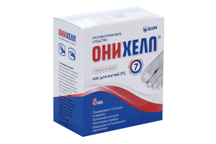 Онихелп 5%, 5 мл, лак для ногтей