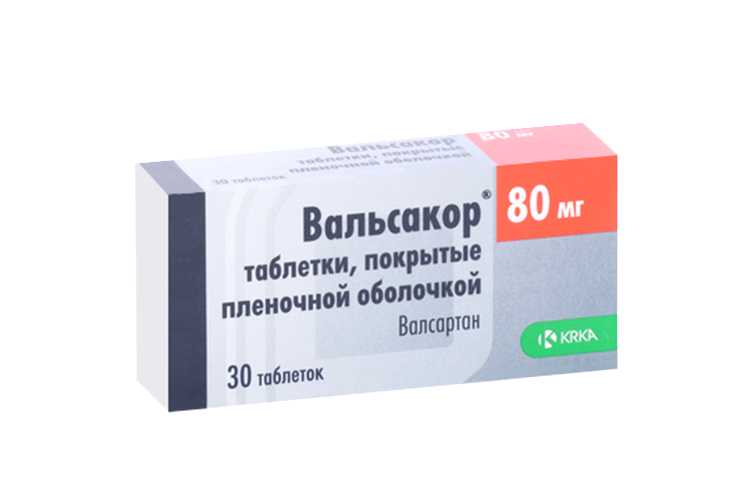 Вальсакор 80 мг, 30 шт, таблетки покрытые пленочной оболочкой