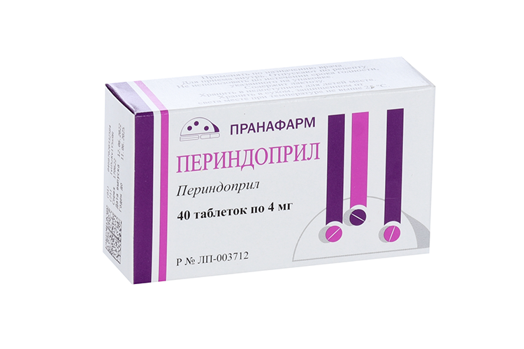 Периндоприл 4 мг, 40 шт, таблетки