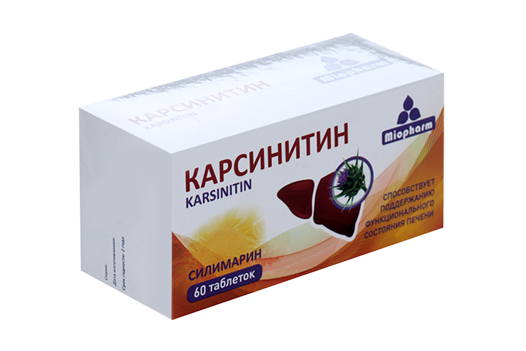 Карсинитин, 360 мг, 60 шт, таблетки