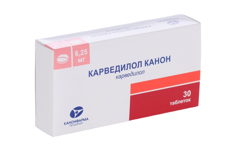 Карведилол Канон 6.25 мг, 30 шт, таблетки