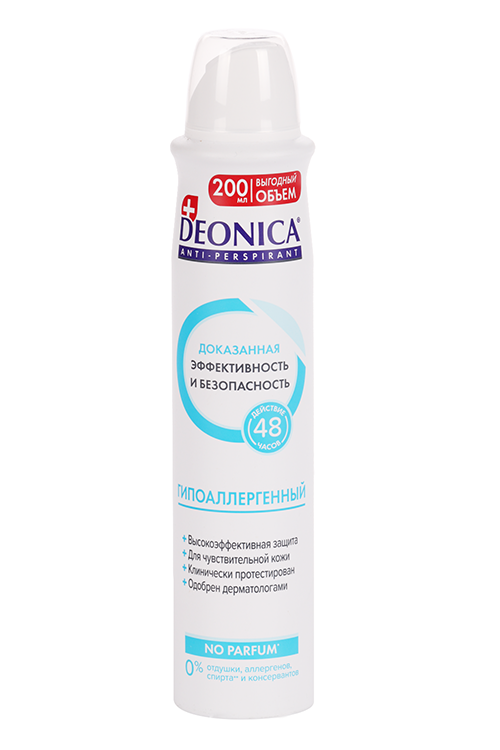 Антиперспирант Deonica Гипоаллергенный спрей, 200 мл