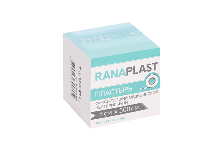 Пластырь Ранапласт ткан осн 4х500 см