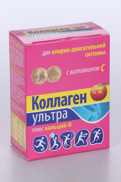Коллаген Ультра плюс кальций/яблоко, 8 г, 7 шт