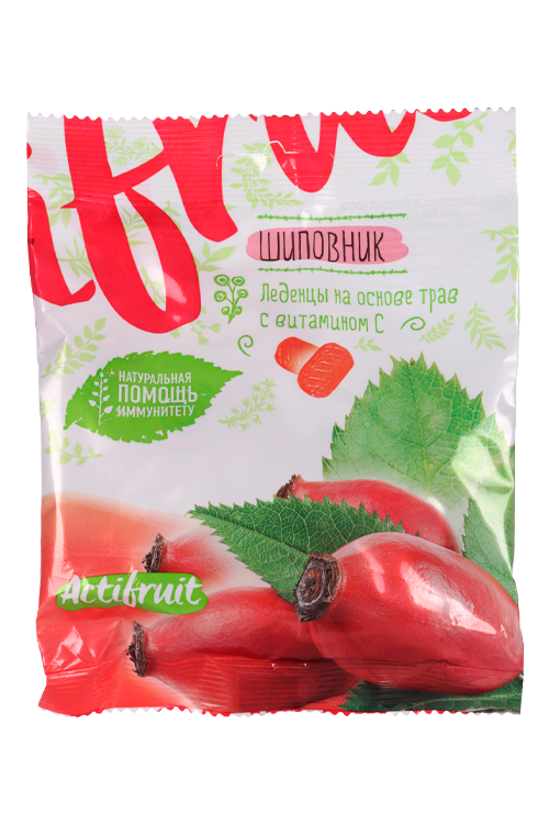 Леденцовая Карамель Актифрут Шиповник с вит С, 60 г