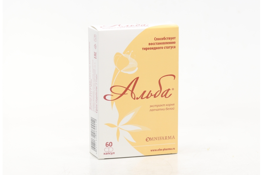 Альба, 0,45 г, 60 шт, капсулы