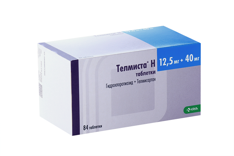 Телмиста Н 12.5 мг+40 мг, 84 шт, таблетки