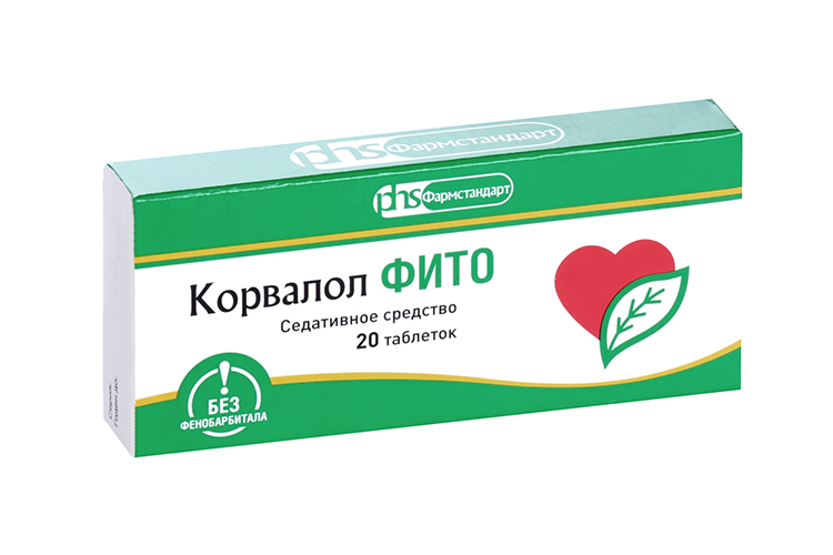 Корвалол Фито 1.16 мг+28 мг+16.4 мг, 20 шт, таблетки