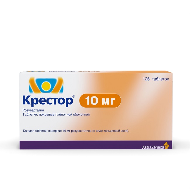 Крестор 10 мг, 126 шт, таблетки покрытые пленочной оболочкой