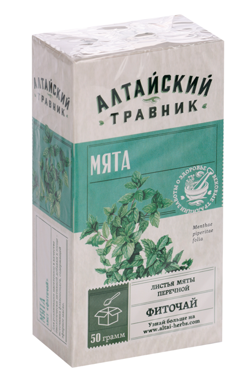 Мяты переч лист Грин Сайд фиточай, 50 г, сырье измельченное