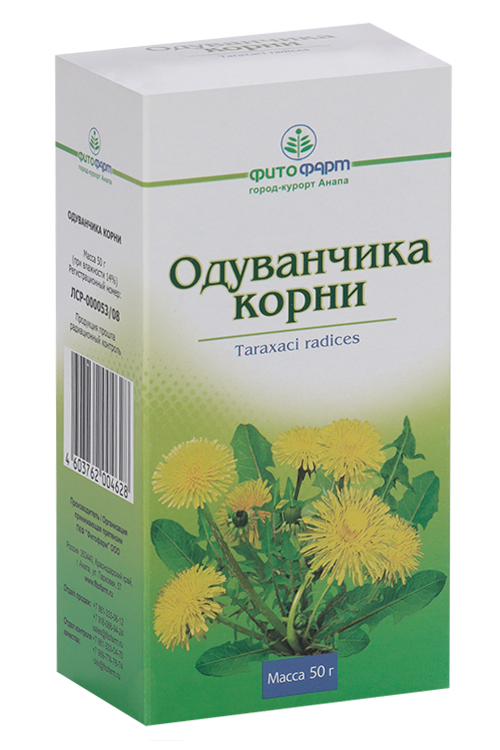 Одуванчика корень, 50 г, сырье измельченное