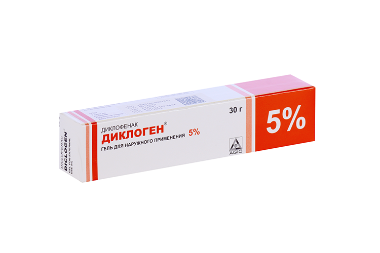 Диклоген 5%, 30 г, гель для наружного применения