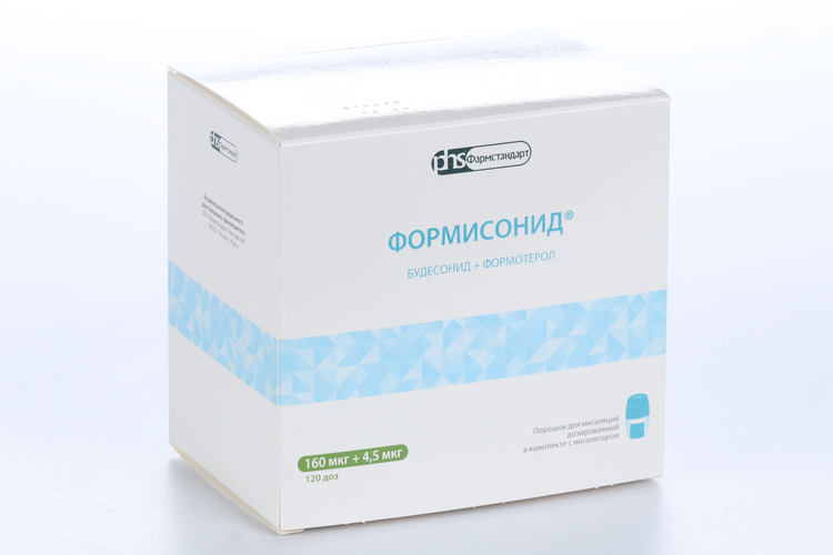Формисонид-натив 160 мкг+4.5 мкг/доза, 120 шт, порошок для ингаляций дозированный