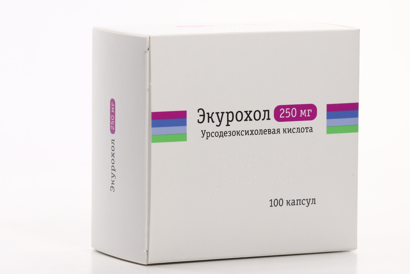 Урсодезоксихолевая кислота Экурохол 250 мг, 100 шт, капсулы