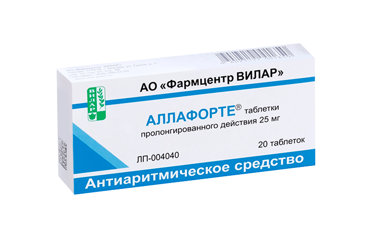 Аллафорте 25 мг, 20 шт, таблетки пролонгированного действия