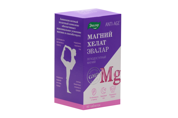 Магний Хелат, 1,4 г, 60 шт, таблетки