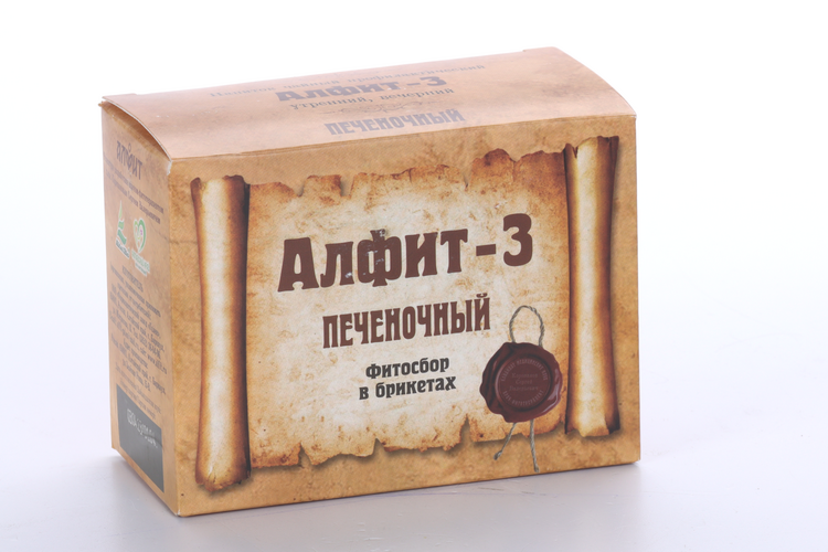 Алфит-3 печеночный профилактический утренний/вечерний, 2 г, 60 шт, брикеты