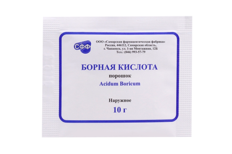 Борная к-та, 10 г, порошок