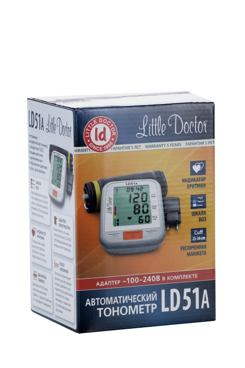 Тонометр автомат Литл Доктор LD-51A увелич манжета