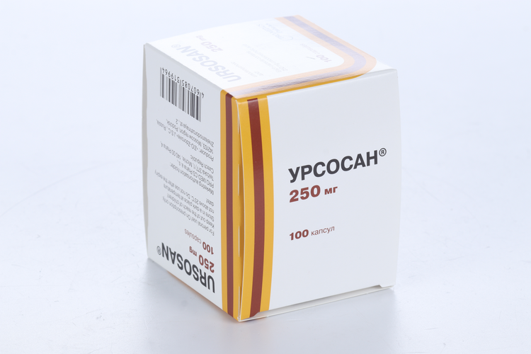 Урсосан 250 мг, 100 шт, капсулы