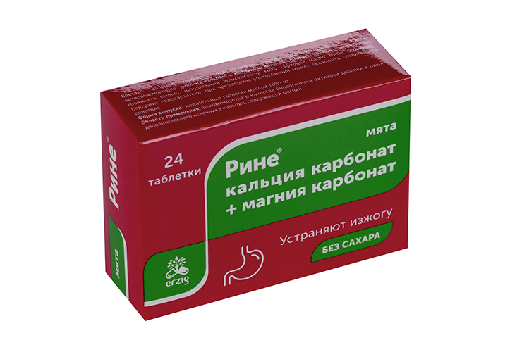 Рине мята, 1 000 мг, 24 шт, таблетки