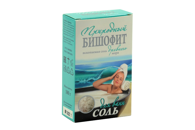 Соль д/ванн Бишофит Природный, 180 г