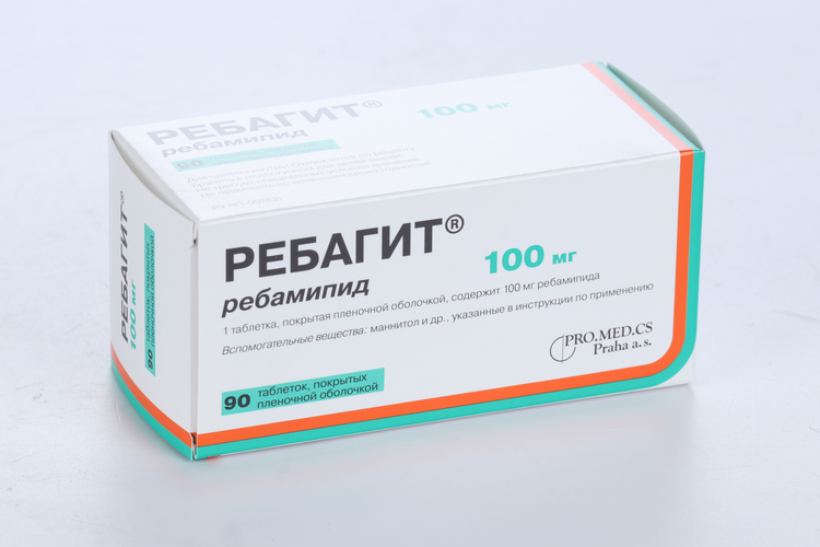 Ребагит 100 мг, 90 шт, таблетки покрытые пленочной оболочкой