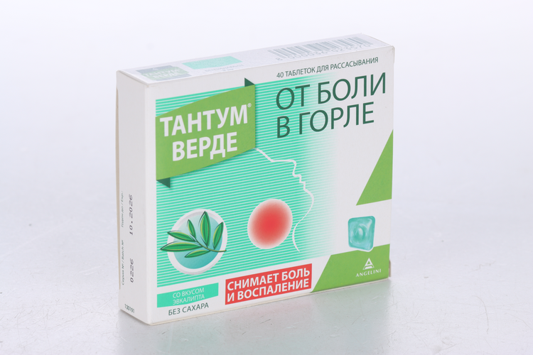 Тантум Верде, 3 мг, 40 шт, таблетки для рассасывания эвкалипт