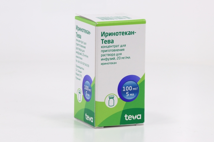 Иринотекан-Тева 20 мг/мл, 5 мл, концентрат для приготовления раствора для инфузий
