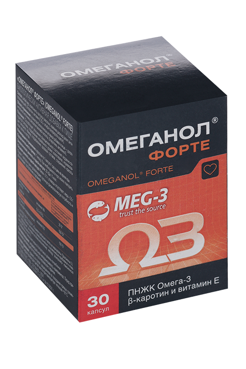 Омеганол форте, 0,6 г, 30 шт, капсулы