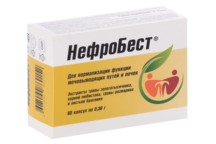 Нефробест, 0,36 г, 60 шт, капсулы