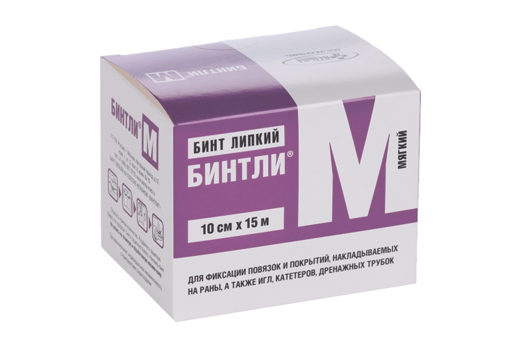 Бинт Бинтли-М липкий неткан д/фикс повязок 10х1500 см