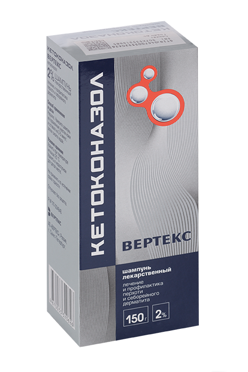 Кетоконазол Вертекс 2%, 150 г, шампунь