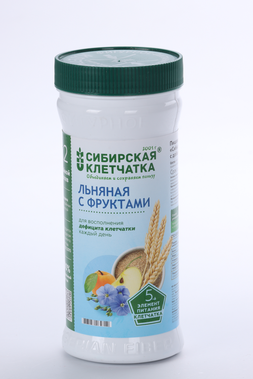 Клетчатка Сибирская льняная с фруктами, 280 г