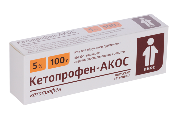 Кетопрофен-АКОС 5%, 100 г, гель для наружного применения