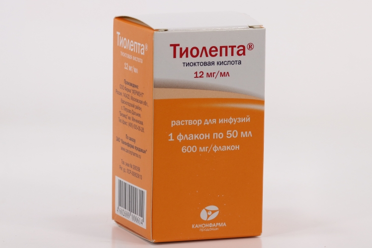 Тиолепта 12 мг/мл, 50 мл, раствор для инфузий