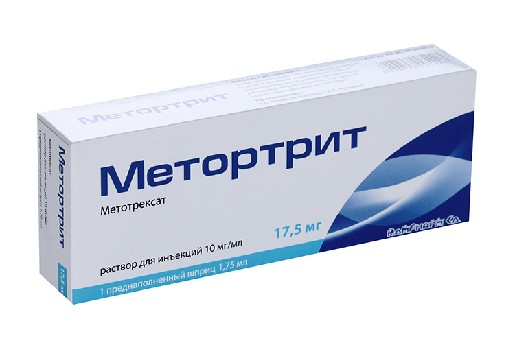 Метортрит 10 мг/мл, 1,75 мл, раствор для инъекций