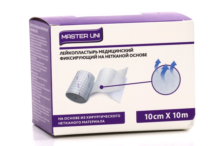 Пластырь Мастер Юни 10х10 см на неткан основе катушка