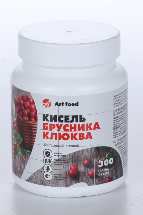 Кисель брусника клюква, 300 г, гранулы