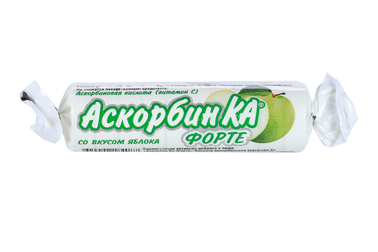 Аскорбин Ка Форте, 10 шт, таблетки жевательные яблоко