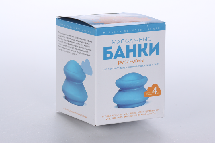 Банка массажная вакуумная резин, 4 шт