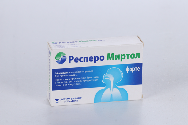 Респеро Миртол форте 300 мг, 20 шт, капсулы