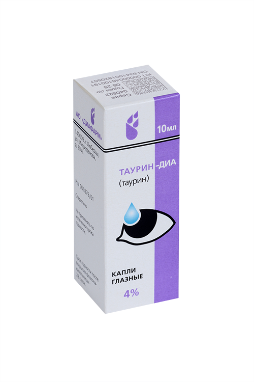 Таурин-ДИА 4%, 10 мл, капли глазные