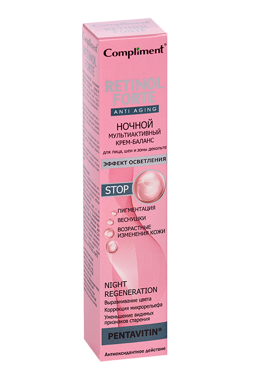 Крем-баланс Compliment Retinol Forte ноч мультиактив д/лица/шеи/зоны декольте, 50 мл